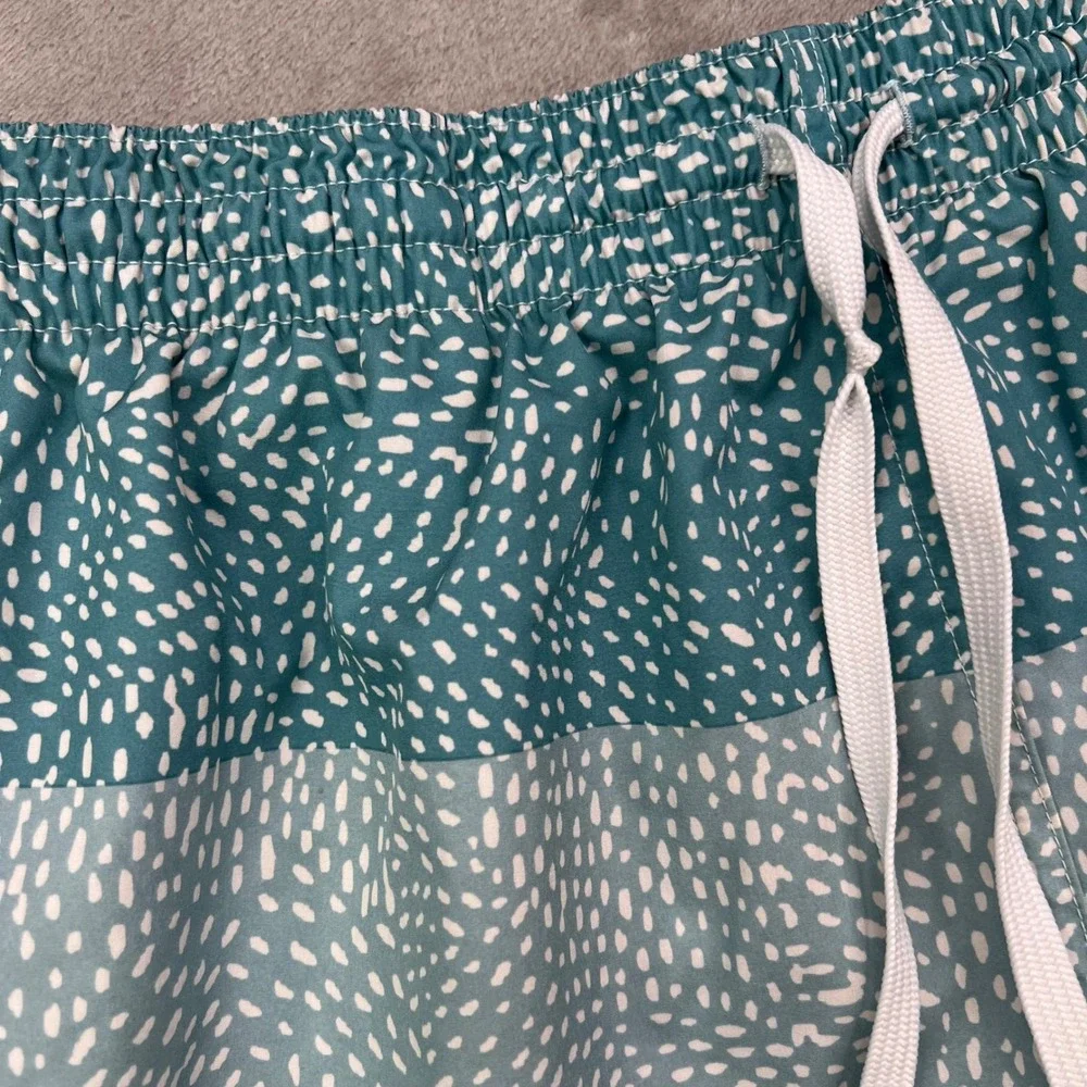 Chubbies Swim Trunks Mens XL Blue‎ Colorblock Speckled Mesh Lined Drawstring
